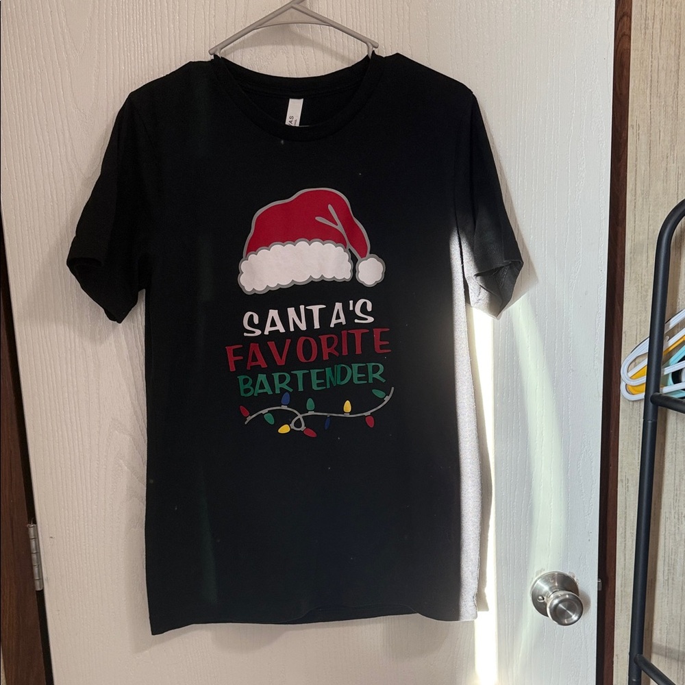 Black Santa's Favorite Bartender T-Shirt